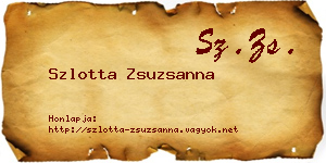 Szlotta Zsuzsanna névjegykártya